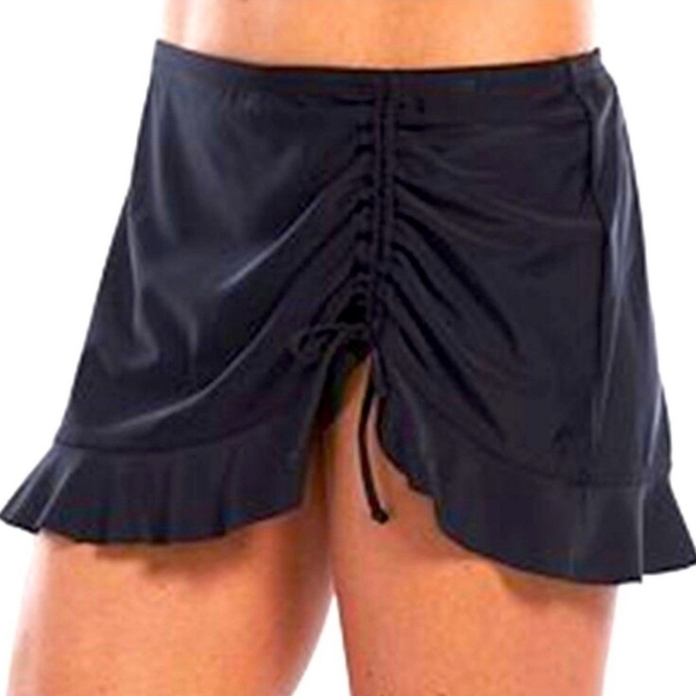 Croft And Barrow Black Bathing Suit Skirt With Lining Sz 12